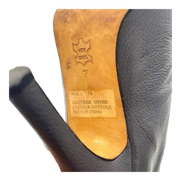 Bebe NORA Boots Womens 7 Leather Slouchy Heeled Bootie Coastal Cowgirl Boho Chic - Picture 11 of 13